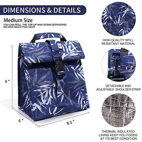 Insulated Lunch Bag Rolltop Lunch Box