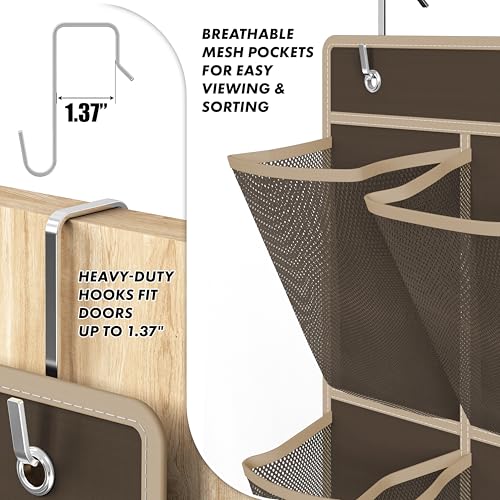 12 Pockets Large Over Door Shoe Organizer (2 Count)