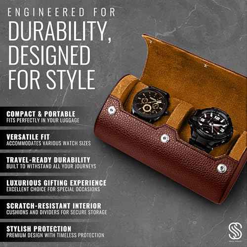 2 Watch Travel Case for Men