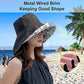 Women Floral Reversible Wide Brim Sun Hats Summer UV Protection Hiking Fishing Hat Wired Edge Beach Garden Lawn Work Cap Chin Strap