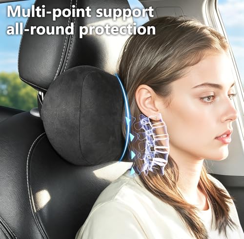 Car Neck Pillow Seat Ergonomic Design Memory Foam (2 Count)