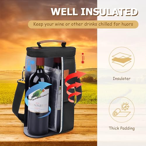 2 Bottle Wine Cooler Tote Carrier