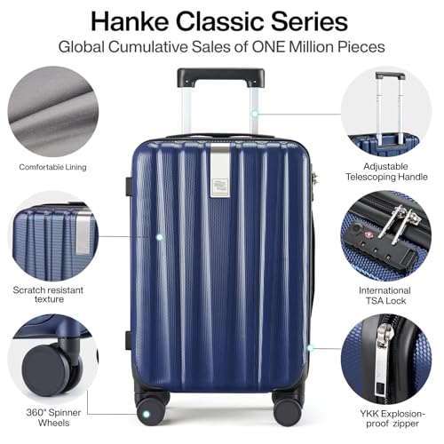 Luggage Sets 3 piece Carry On Luggage with Wheels PC Hard Shell Suitcases Lightweight Checked Travel Luggage Large Travel Suitcase Woman Men 20 (3 Count)