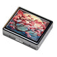 Silver Vintage Pill Box 7 Day Metal Pill Box with Mirror and 8 Compartments Cute Travel Pill Organizer for Purse (8 Count)
