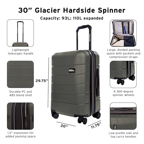 Glacier Hardside Spinner Durable PC
