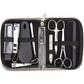 brand quality 10 piece manicure pedicure grooming kit set for professional finger & toe nail care tweezers file clipper fashion leather case in gift box