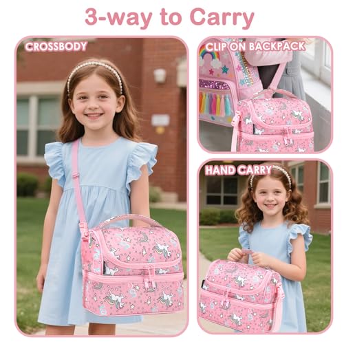 Double Decker Cooler Insulated Lunch Bag Large Tote for Boys