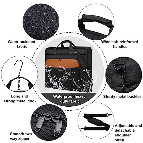 Garment Bag for Travel Large Men Suit Bag Up to 3 Suits Dress Carry on Garment Bags for Business Trips