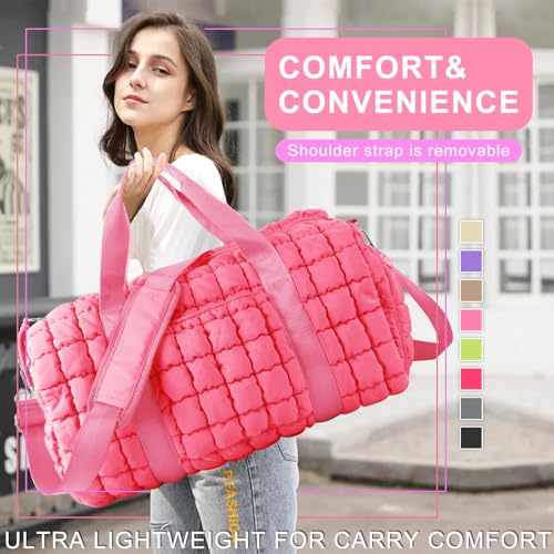 Quilted Travel Duffle Bag Gym Bag for Women