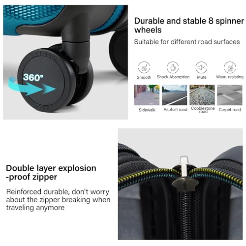 29 Inch Expandable Large Checked Luggage with 8 Spinner Wheels