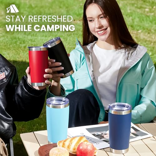 20oz Tumbler 12 Pack Double Wall Vacuum Insulated Travel Mug Bulk (7 Count)