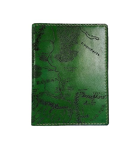 Handmade genuine Leather Wallet Map engrave