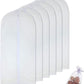 Garment Bag Covers 24'' x48'' Garment Bags White Breathable Full Zipper Dust Cover for Clothes Storage Closet Pack of 6
