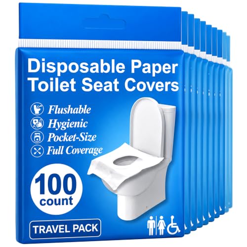 Disposable Toilet Seat Covers Flushable XL 100 Pack (100 Count)