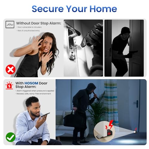 Door Stop Alarm for Home & Travel Safety
