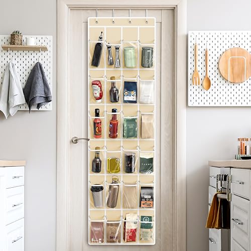 24 Pockets Clear Over the Door Shoe Organizer