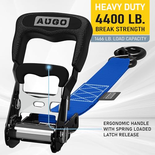 Heavy Duty Ratchet Straps & Soft Loops (4 Count)