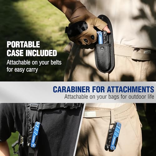 Multitool 11 in 1 Camping Tools with Pocket Clip and Sheath