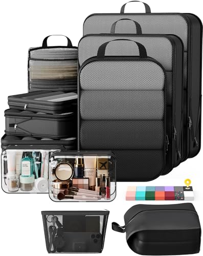 11 Set Compression Packing Cubes Garment Bags for Travel Essentials (11 Count)