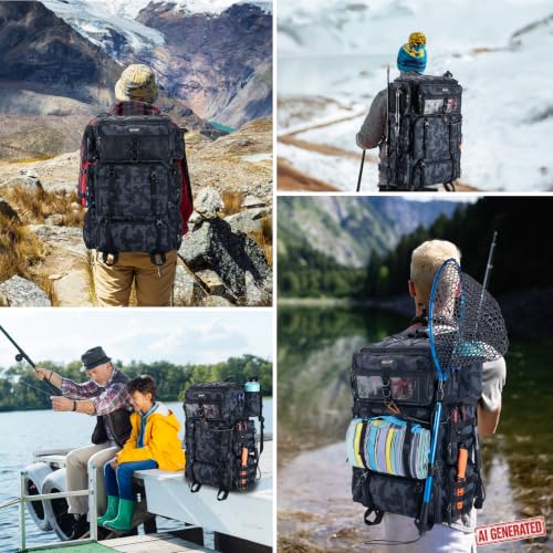Fishing Tackle Backpack with Cooler