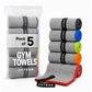 Microfiber Gym Towels 5 Pack (5 Count)