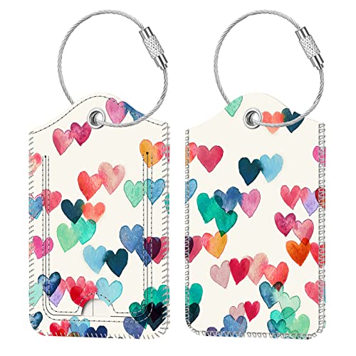 Luggage Tags Privacy Cover ID Label for Travel Bag Suitcase (2 Count)