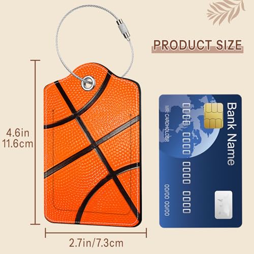 2 Pcs Basketball Luggage Tags for Suitcase (2 Count)