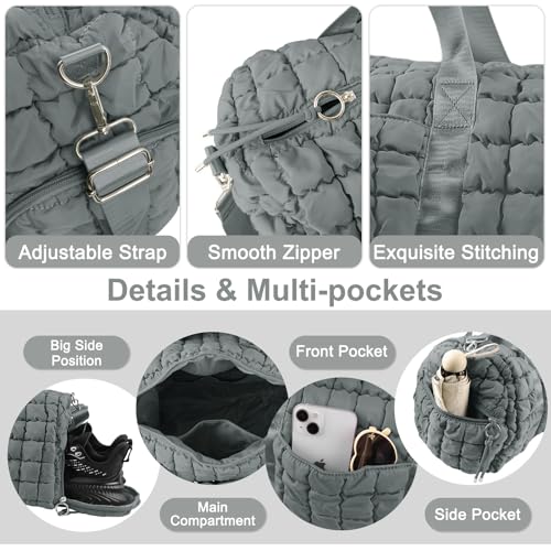 Quilted Travel Duffle Bag Gym Bag for Women