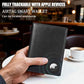 Polare Leather AirTag Passport Holder RFID Blocking Travel Bifold Wallet