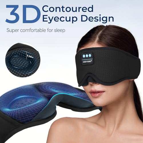 3D Sleep Mask with Bluetooth Headphones