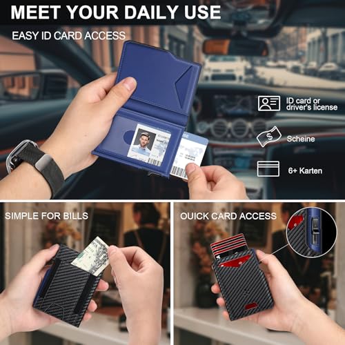 Wallet for Men Wallet with Slim Pop Up Card Holder 9 (13 Count)