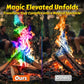 50 Pack) Fire Color Changing Packets for Fire Pit, Indoor/Outdoor Fireplace, Campfires, Bonfires - Mystical Rainbow Magic Flames, Camping Accessories for Family Entertainment