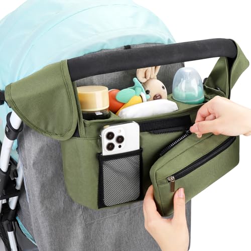 Universal Stroller Organizer with Insulated Cup Holder