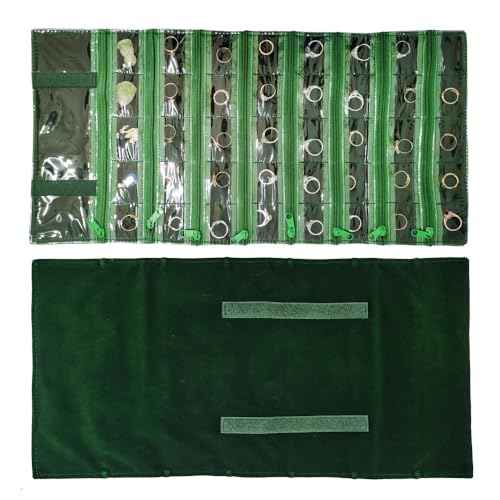 Travel Jewelry Roll Bag Portable Organizer Pouch With Grids&PVC Cover Storage Bags for Necklace