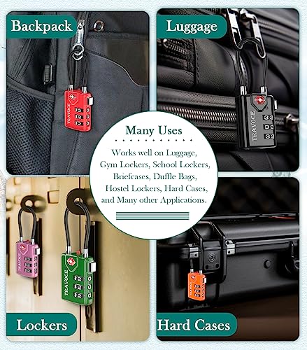 TSA Approved Luggage Locks (6 Count)
