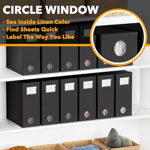 12 Pack Bed Sheet Organizers and Storage (12 Count)