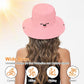 Sun Hats for Women Bucket Hat UV Protection Fishing Hat Wide Brim Safari Hats 2 in 1 Zip