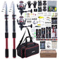 2 Pack 8ft 24T Telescopic Rod & Reel Combo for Freshwater Bass