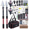 2 Pack 8ft 24T Telescopic Rod & Reel Combo for Freshwater Bass