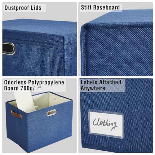 15" Fabric Storage Box with Lids (3 Count)