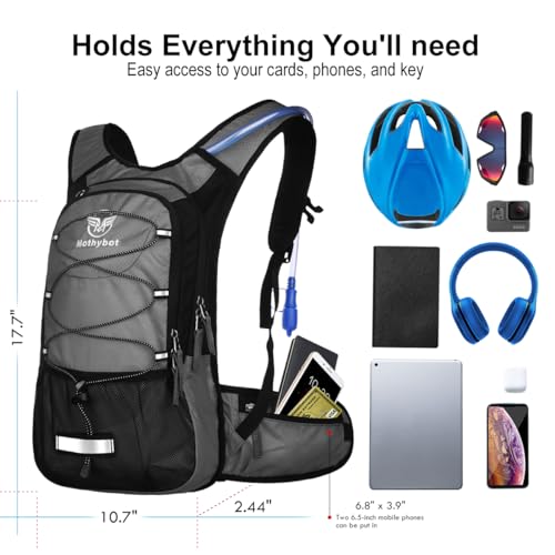 Insulated Hydration Backpack Pack with 3L BPA Free Leak Proof Water Bladder
