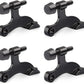 HOMOTEK 4 Pack Hinge Pin Black Door Stopper,Adjustable Deluxe Heavy Duty Door Stopper 2-1/2"x1-3/4”,with Black Rubber Bumper Tips