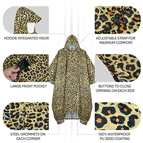 Hooded Rain Poncho for Adults