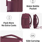 ECOHUB Travel Backpack for Women, Carry on Backpack with USB Charging Hole, Spirit Airlines Personal Item Bag Flight Approved, 15.6 Inch Laptop Backpack with Anti Theft Pockets, 30L, Red