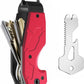 Zeeker Compact Key Organizer Keychain with Built-in Tools – Holds 1-6 Keys, Includes Bottle Opener, Hex Wrench, and Serrated Cutter – Minimalist Key Holder for Men and Women (Red)