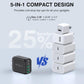 [2-Pack]50W USB C Wall Charger Block, 5-Port C Charger Fast Charging Block PD Power Adapter +QC 3.0 Multiport Type C Box Brick Cube USB A Wall Plug for iPhone 16/15/14/13 Pro Max,Samsung Galaxy(Black) - Roamly