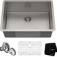KRAUS Standart PRO 26-inch 16 Gauge Undermount Single Bowl Stainless Steel Kitchen Sink, KHU100-26