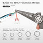 GOMEXUS Titanium Fishing Pliers 7.5'' with Side Cutters, Lanyard & Leather Sheath, Never Rust Hook Remover, Saltwater Resistant, Inshore & Nearshore Fishing (Split Ring Nose, 7.5 INCHES)