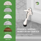 One Touch Kickdown Door Stopper, Door Holder, Heavy Duty Door Stops, Bottom of Door, Height-Adjustable Rubber Tips by HASHI (White 4 inch x 1pack)