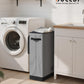 SOLEDI Slim Laundry Hamper with Lid, Narrow Laundry Basket with Removable Bags, Dirty Clothes Hamper with handle, Small Hamper perfect for Laundry room, Bathroom, Bedroom, Small spaces. 70L Grey